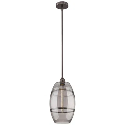 Innovations Lighting Edison Vaz 10"w Oil Rubbed Bronze Stemmed Mini Pendant W/ Light Smoke