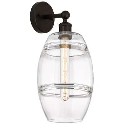 Innovations Lighting Edison Vaz 12.13" High Oil Rubbed Bronze Sconce With Clear Shade