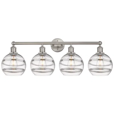 Innovations Lighting Edison Vaz 35"w 4-light Polished Nickel Bath Vanity Light W/ Clear Sha