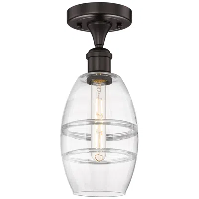 Innovations Lighting Edison Vaz 5.88" Wide Oil Rubbed Bronze Semi-flush Mount With Clear Sh