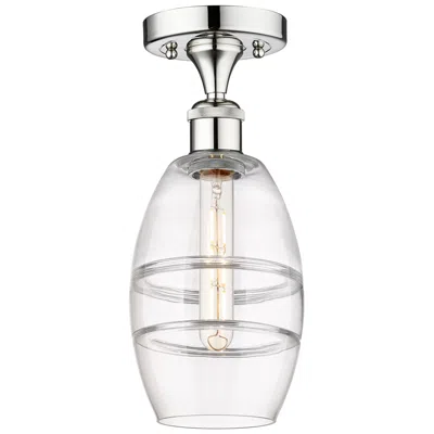 Innovations Lighting Edison Vaz 5.88" Wide Polished Chrome Semi-flush Mount With Clear Shad