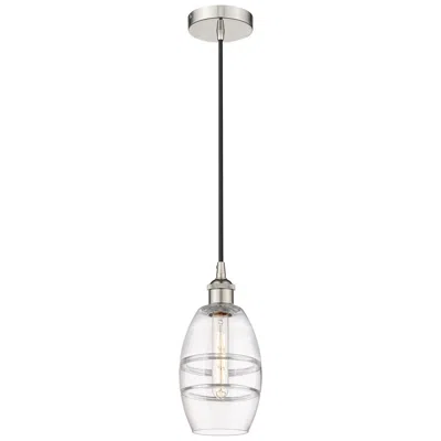 Innovations Lighting Edison Vaz 5.88" Wide Polished Nickel Cord Hung Mini Pendant W/ Clear