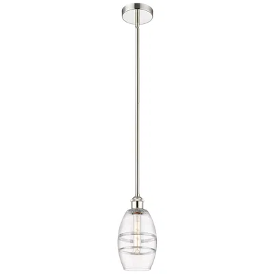 Innovations Lighting Edison Vaz 5.88" Wide Polished Nickel Stem Hung Mini Pendant W/ Clear