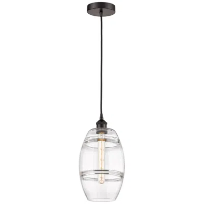 Innovations Lighting Edison Vaz 8" Wide Oil Rubbed Bronze Cord Hung Mini Pendant W/ Clear S