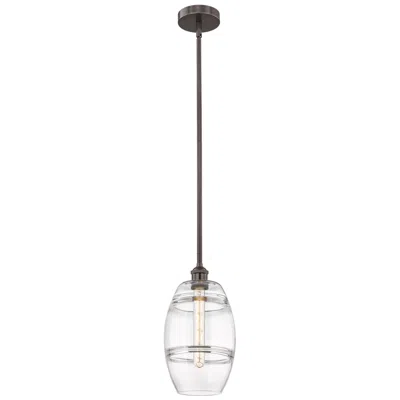 Innovations Lighting Edison Vaz 8" Wide Oil Rubbed Bronze Stem Hung Mini Pendant W/ Clear S