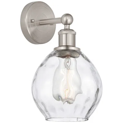 Innovations Lighting Edison Waverly 6" Brushed Satin Nickel Sconce W/ Clear Shade