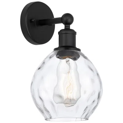 Innovations Lighting Edison Waverly 6" Matte Black Sconce W/ Clear Shade