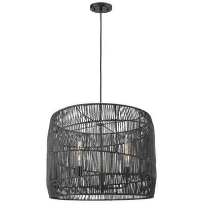 Innovations Lighting Elwood 24" Wide 3-light Matte Black Cord Hung Pendant
