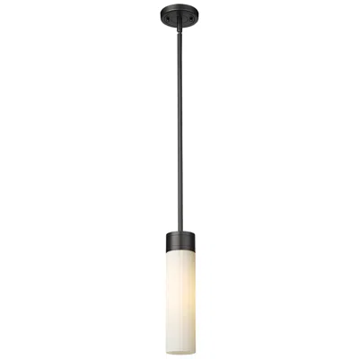 Innovations Lighting Empire 3.13" Wide Stem Hung Matte Black Pendant With White Shade