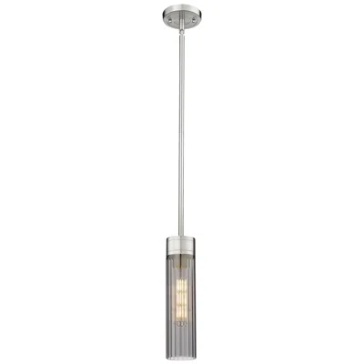 Innovations Lighting Empire 3.13" Wide Stem Hung Satin Nickel Pendant With Smoke Shade
