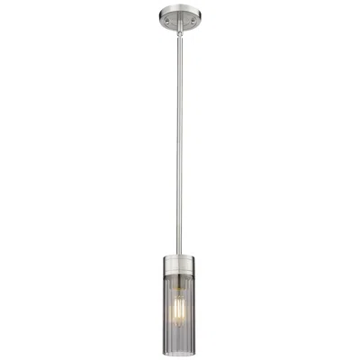 Innovations Lighting Empire 3.13" Wide Stem Hung Satin Nickel Pendant With Smoke Shade