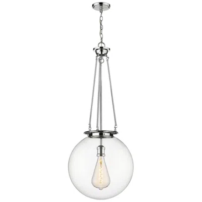Innovations Lighting Essex Beacon 18"w Polished Chrome Pendant Light With Clear Shade