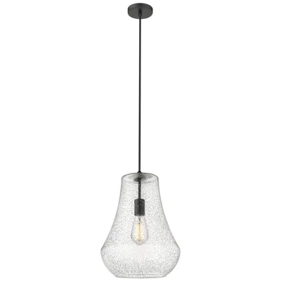 Innovations Lighting Fairfield 12" Led Mini Pendant - Matte Black - Seedy Shade