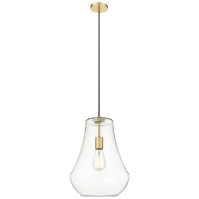 Innovations Lighting Fairfield 12" Led Mini Pendant - Satin Gold - Clear Shade