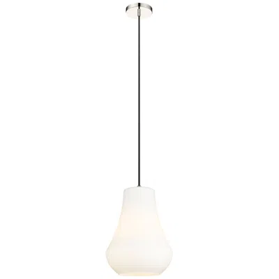 Innovations Lighting Fairfield 12" Polished Nickel Cord Hung Mini Pendant W/ Matte White Sh