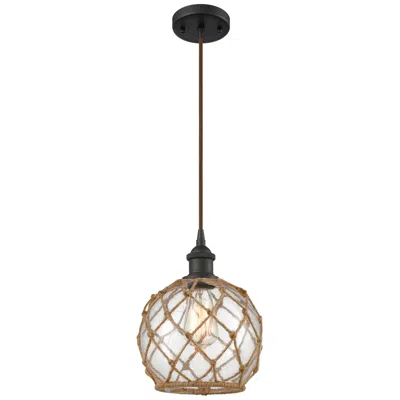 Innovations Lighting Farmhouse 8" Led Mini Pendant - Oil Rubbed Bronze - Clear Glass - Brow
