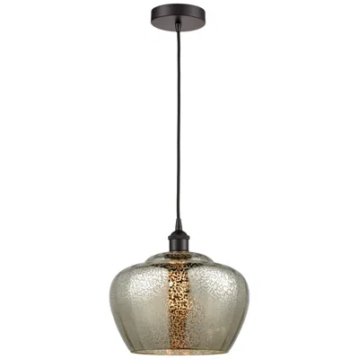 Innovations Lighting Fenton 11"w Oil-rubbed Bronze Mini Pendant W/ Mercury Shade