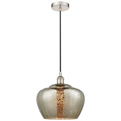 Innovations Lighting Fenton 11"w Polished Nickel Mini Pendant W/ Mercury Glass