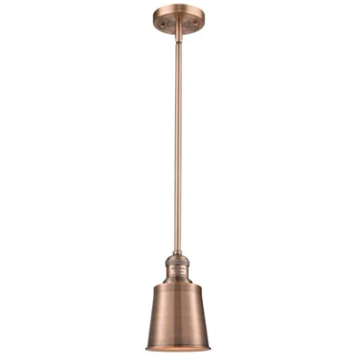 Innovations Lighting Franklin Addison 5" Wide Copper Stem Hung Mini Pendant W/ Copper Shade