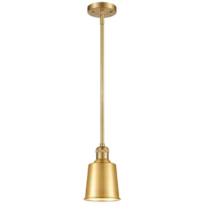 Innovations Lighting Franklin Addison 5.25"w Satin Gold Stem Hung Mini Pendant