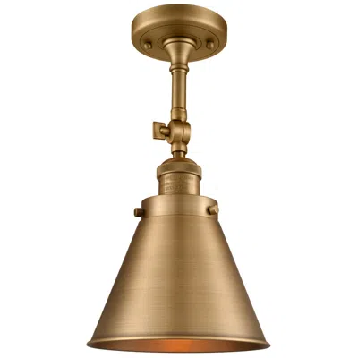 Innovations Lighting Franklin Appalachian 8"w Brushed Brass Adjustable Semi.flush