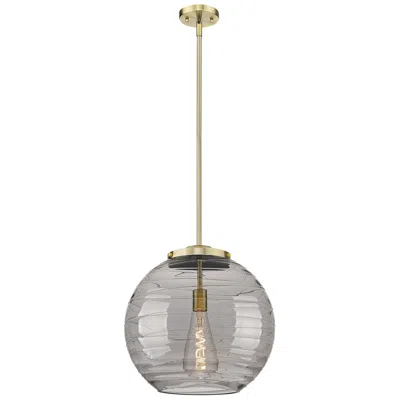 Innovations Lighting Franklin Athens 15.75"w Antique Brass Stemmed Pendant W/ Smoke Swirl S