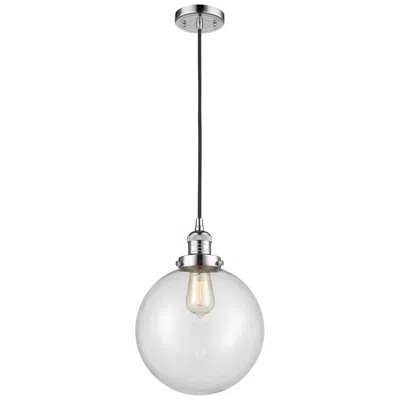 Innovations Lighting Franklin Beacon 10" Wide Polished Chrome Corded Mini Pendant W/ Clear