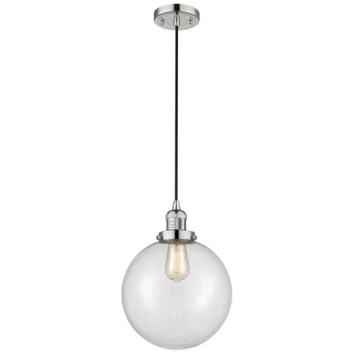 Innovations Lighting Franklin Beacon 10" Wide Polished Nickel Corded Mini Pendant W/ Clear