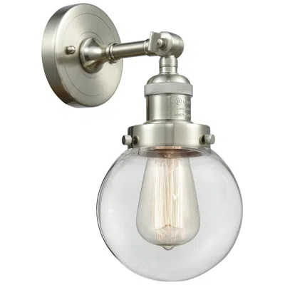 Innovations Lighting Franklin Beacon 12" High Brushed Satin Nickel Sconce W/ Clear Shade