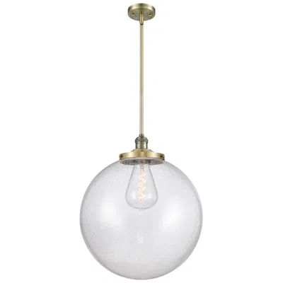 Innovations Lighting Franklin Beacon 18"w Brass Stemmed Pendant W/ Seedy Shade