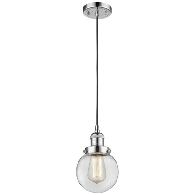 Innovations Lighting Franklin Beacon 6" Wide Polished Chrome Corded Mini Pendant W/ Clear S