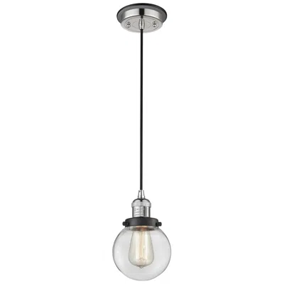 Innovations Lighting Franklin Beacon 6" Wide Polished Nickel Corded Mini Pendant W/ Clear S