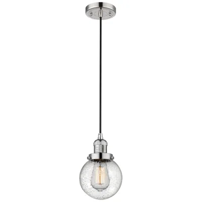 Innovations Lighting Franklin Beacon 6" Wide Polished Nickel Corded Mini Pendant W/ Seedy S