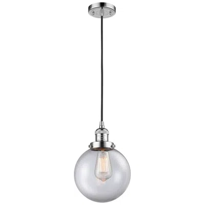 Innovations Lighting Franklin Beacon 8" Wide Polished Chrome Corded Mini Pendant W/ Clear S