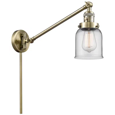 Innovations Lighting Franklin Bell 25" High Antique Brass Swing Arm W/ Clear Shade