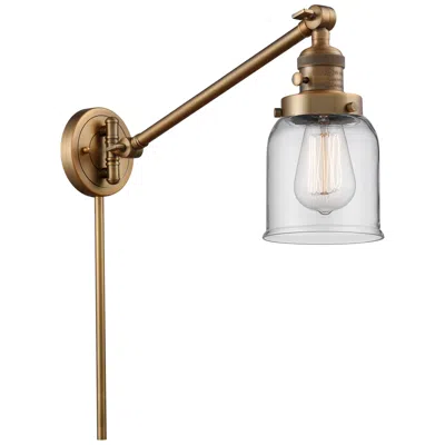 Innovations Lighting Franklin Bell 25" High Brushed Brass Swing Arm W/ Clear Shade