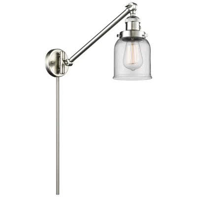 Innovations Lighting Franklin Bell 25" High Brushed Satin Nickel Swing Arm W/ Clear Shade