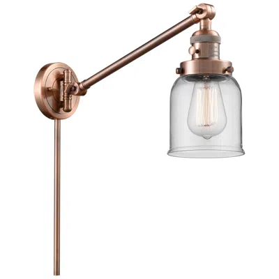 Innovations Lighting Franklin Bell 25" High Copper Swing Arm W/ Clear Shade