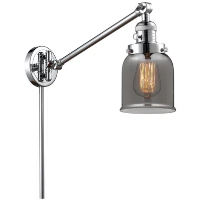 Innovations Lighting Franklin Bell 25" High Polished Chrome Swing Arm W/ Plated Smoke Shade