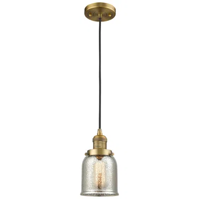 Innovations Lighting Franklin Bell 5" Brushed Brass Corded Mini Pendant W/ Mercury Shade