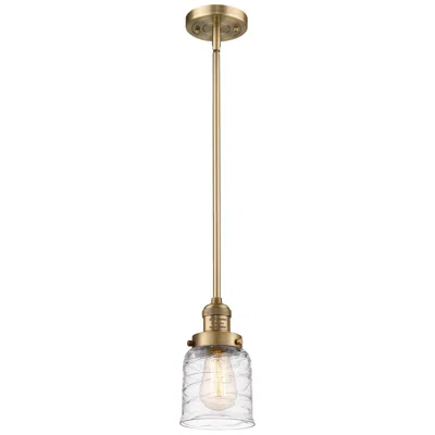 Innovations Lighting Franklin Bell 5" Brushed Brass Stemmed Mini Pendant W/ Deco Shade