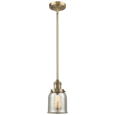 Innovations Lighting Franklin Bell 5" Brushed Brass Stemmed Mini Pendant W/ Mercury Shade