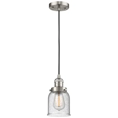 Innovations Lighting Franklin Bell 5" Brushed Nickel Corded Mini Pendant W/ Seedy Shade
