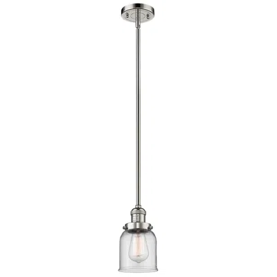 Innovations Lighting Franklin Bell 5" Polished Nickel Stemmed Mini Pendant W/ Clear Shade