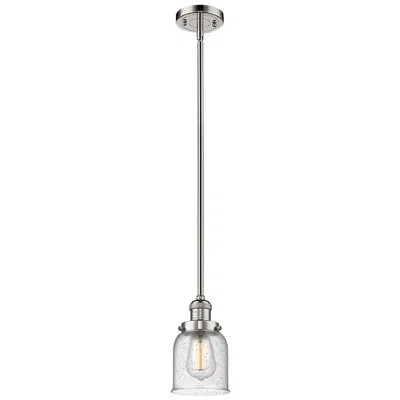 Innovations Lighting Franklin Bell 5" Polished Nickel Stemmed Mini Pendant W/ Seedy Shade