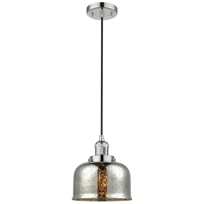 Innovations Lighting Franklin Bell 8" Polished Nickel Corded Mini Pendant W/ Mercury Shade