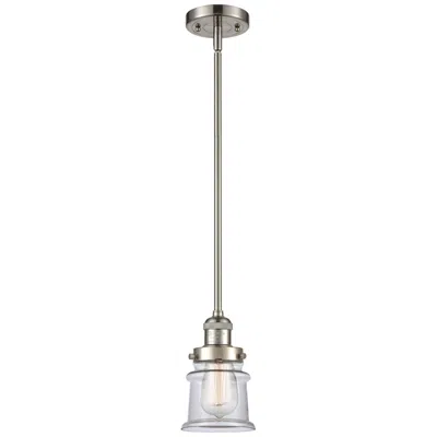 Innovations Lighting Franklin Canton 5" Brushed Nickel Stemmed Mini Pendant W/ Clear Shade