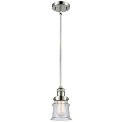 Innovations Lighting Franklin Canton 5" Polished Nickel Stemmed Mini Pendant W/ Seedy Shade