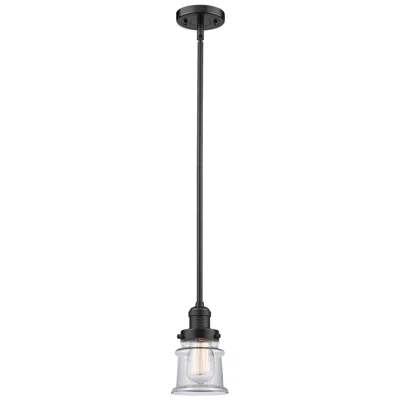 Innovations Lighting Franklin Canton 6.5"w Polished Nickel Stem Hung Mini Pendant W/ White
