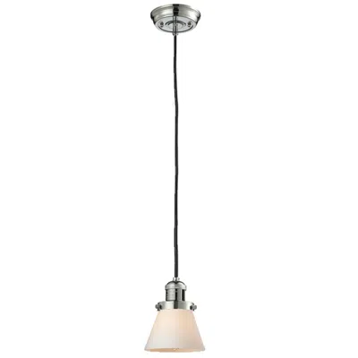 Innovations Lighting Franklin Cone 6" Polished Nickel Corded Mini Pendant W/ White Shade